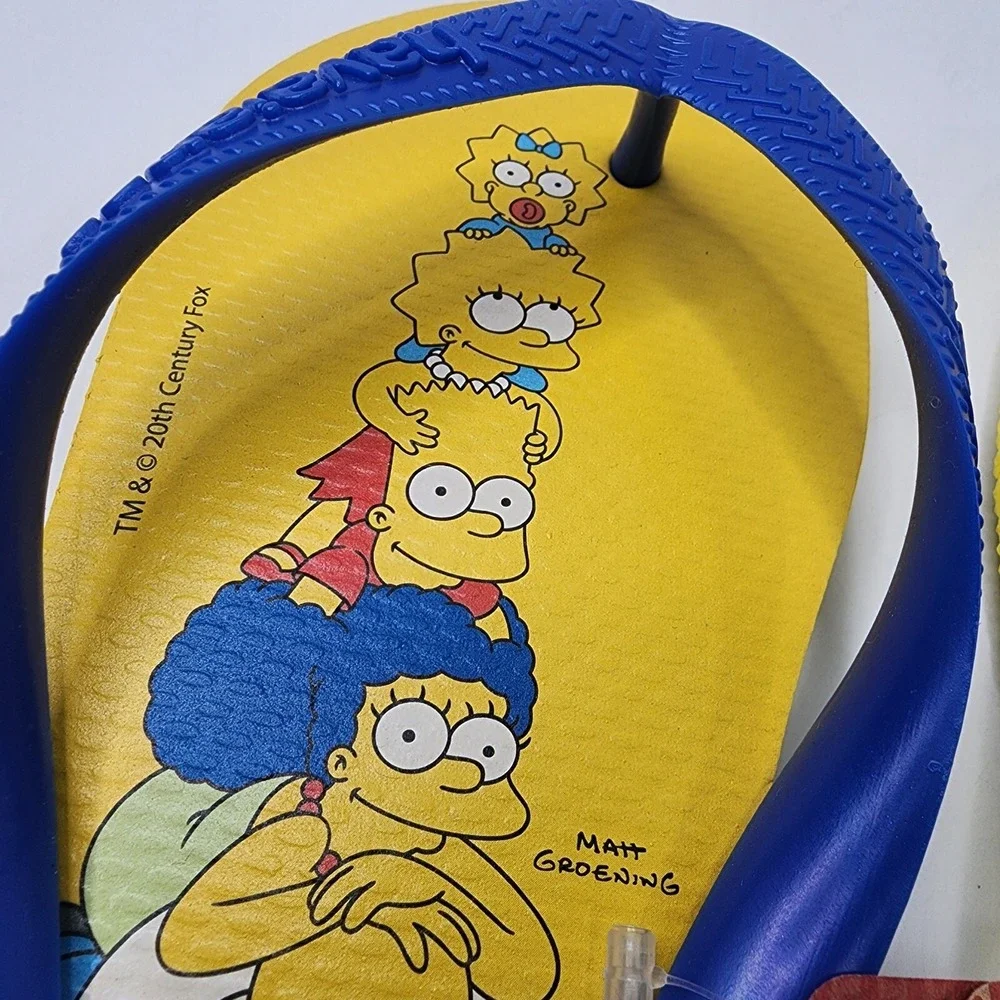 Havaianas The Simpsons Flip Flops Men's 6/7 EUR 39/40 Cit Yellow $34 MSRP NWT